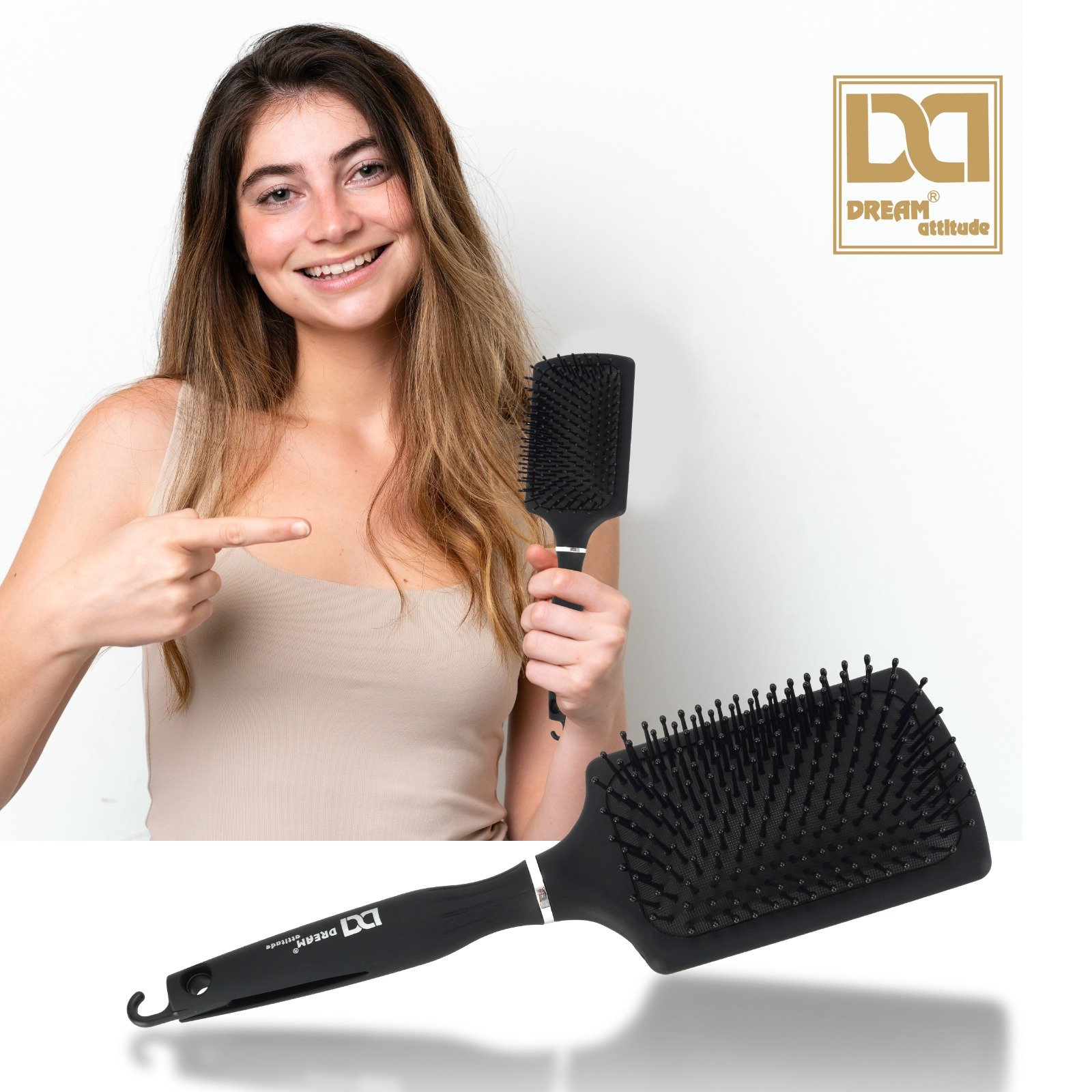  BLACK PADDLE BRUSH - Image 3 - NR Beauty World